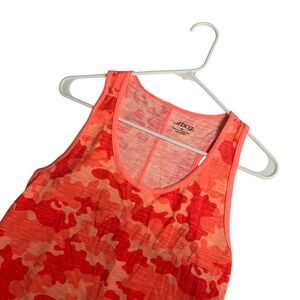 BCG Tank Top Cotton Blend Orange‎ Camo Print Racerback Athletic Sporty